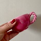 Set of 2 antique pink ceramic mugs