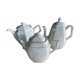 3 porcelain teapots