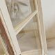 Old showcase on foot in white patina wood 1960