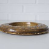 Petit miroir mural vintage en bois sculpté à la main, miroir de ferme fait à la main