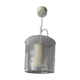 Suspension vintage en opaline et plexiglas