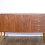 Vintage Scandinavian teak sideboard 120cm