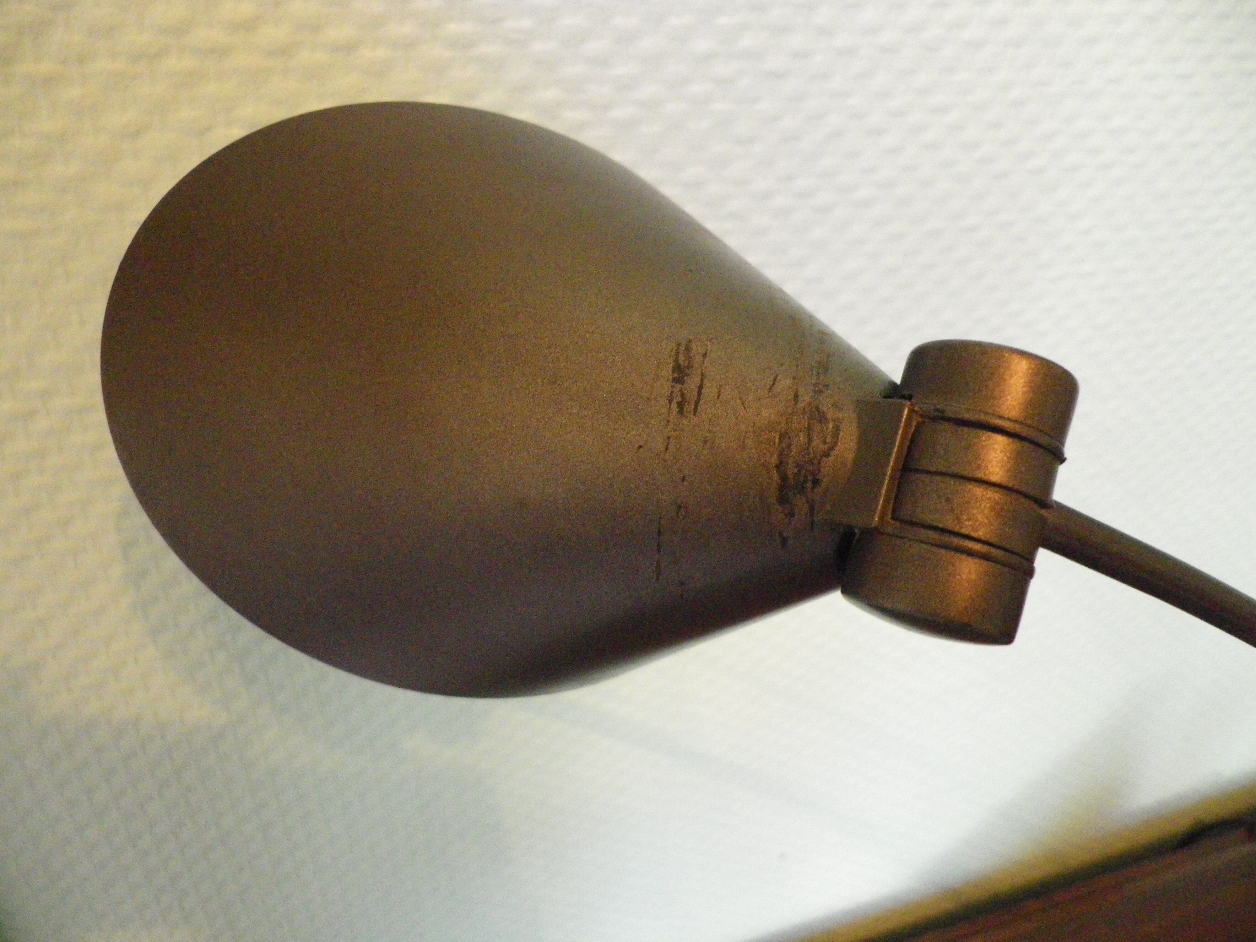 Table lamp, tiltable and adjustable, grey metal