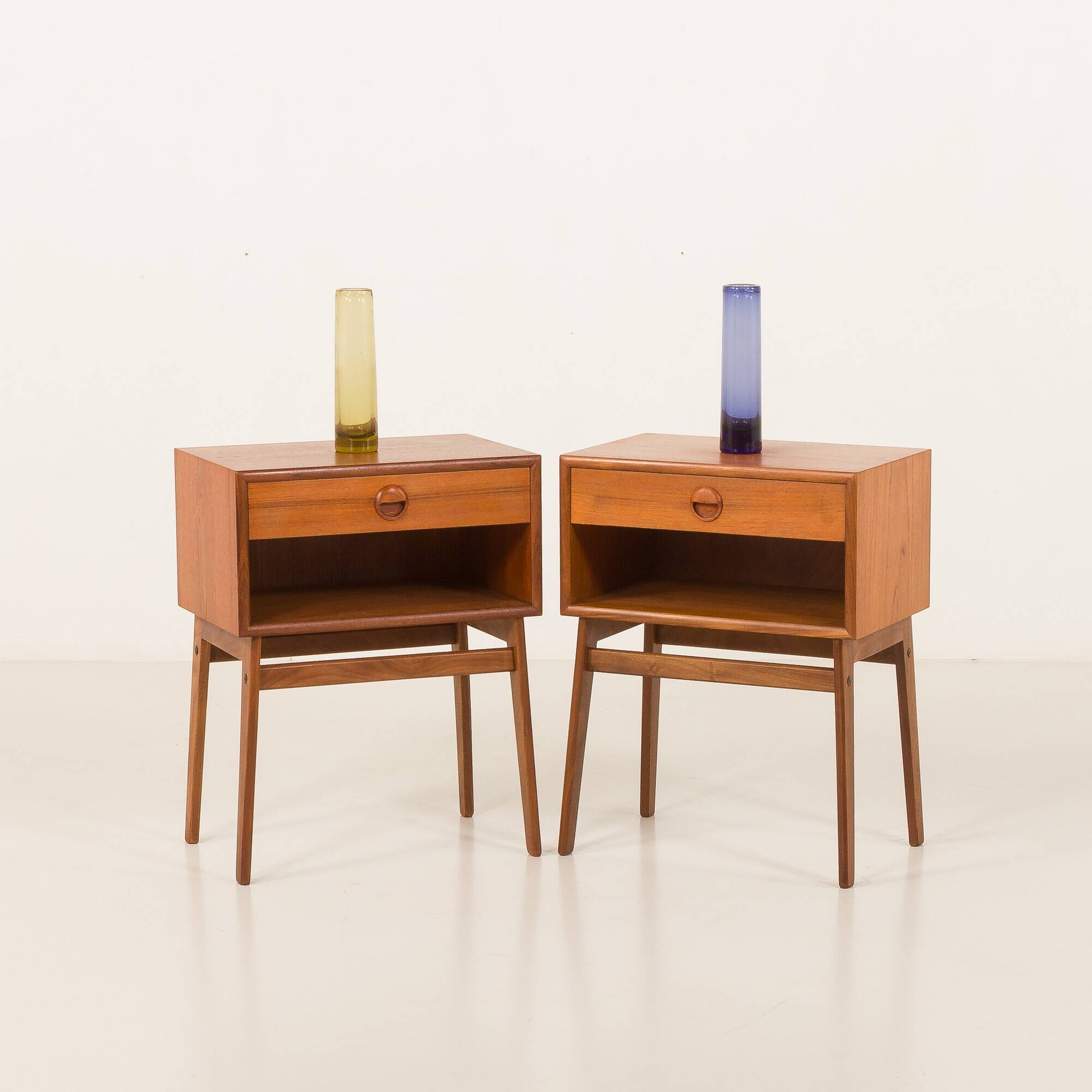 Pair of mid-century teak nightstands, Denmark 1960s