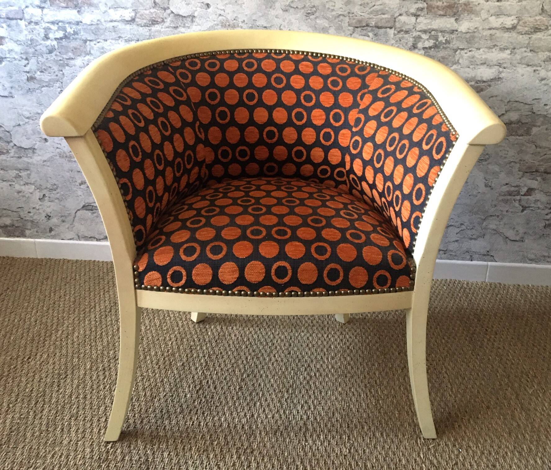 Contemporary shepherdess/marquise style armchair
