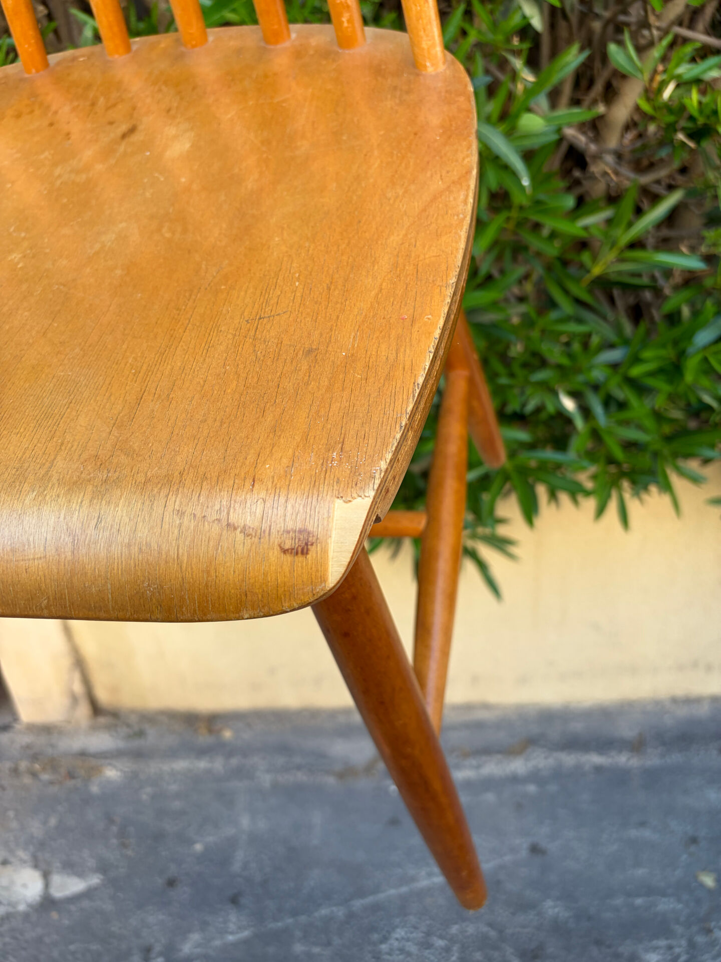 2 IKEA mid-century chairs in the style of Yngve Ekström's "Pinocchio"