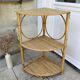 Vintage rattan corner shelf