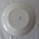 Large old dish FAIENCE 468112 Saint Amand Hamage FLLEUR blue snowball