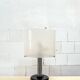 Lampe de table en verre et plastique Italie 1970