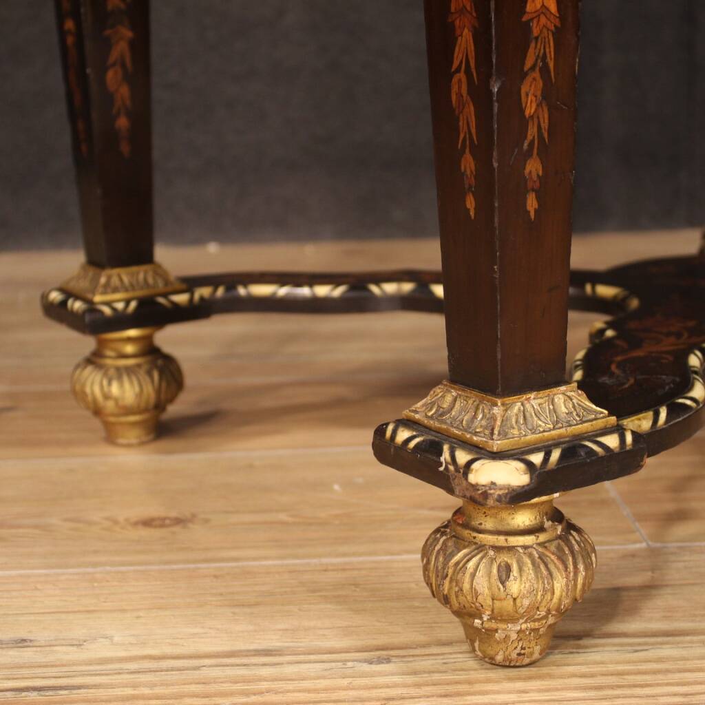 Napoleon III style marquetry cylinder desk