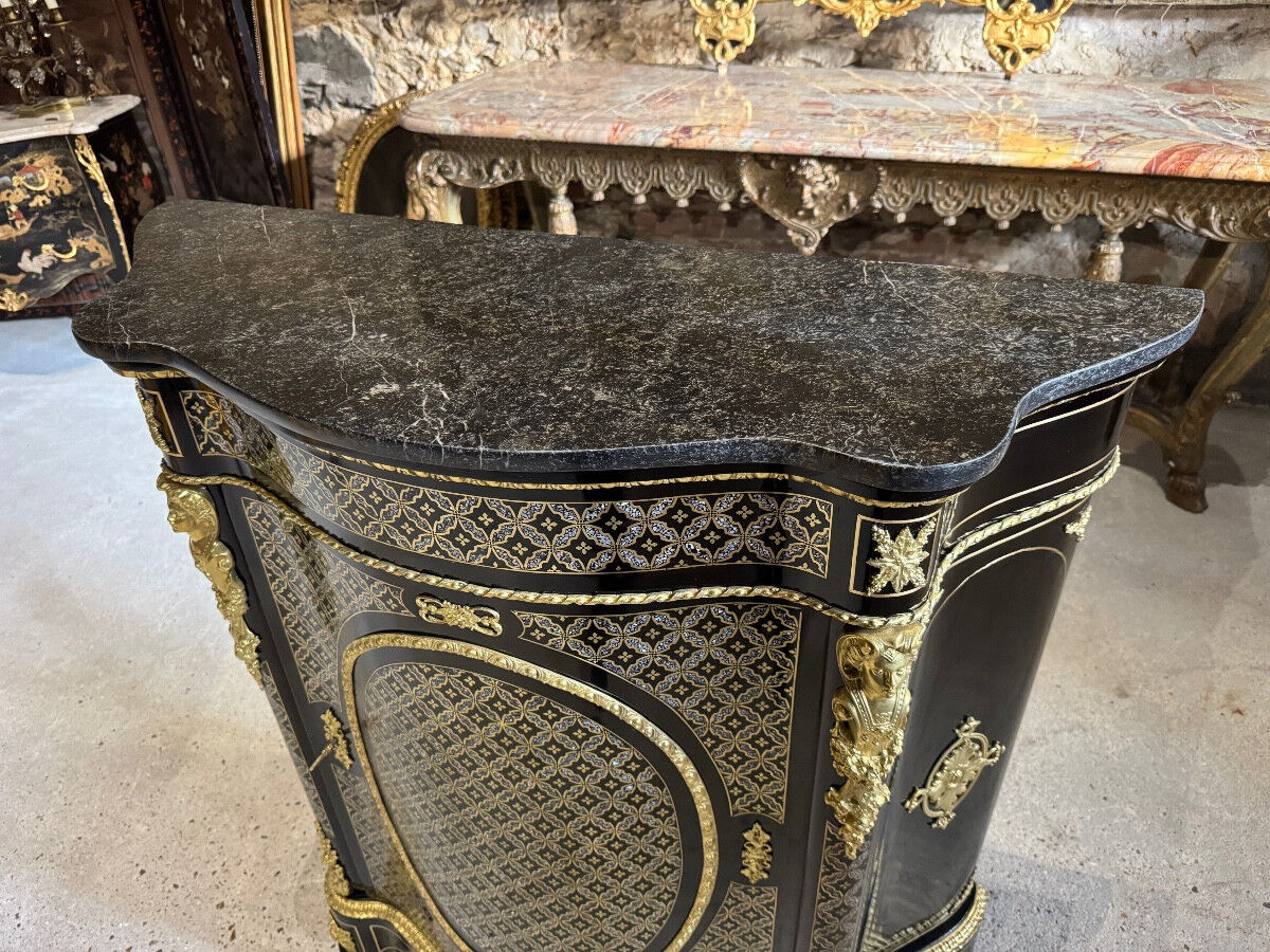 Boulle marquetry support furniture "net" from the Napoleonic III period