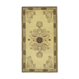 1950s Hand-Knotted Unique Turkish Beige Carpet 112 cm x 207 cm