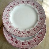 6 assiettes plates saint amand