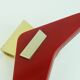 1950s streamline DOOR HANDLES push handles red bakelite and aluminum