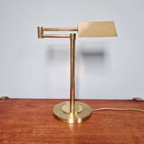 Lampe de bureau articulée en laiton, Boulanger (Belgique), 1970-80