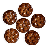 Lot de 6 assiettes à huîtres Saint-Clément- 4589