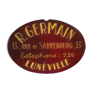 Tôle publicitaire peinte vintage