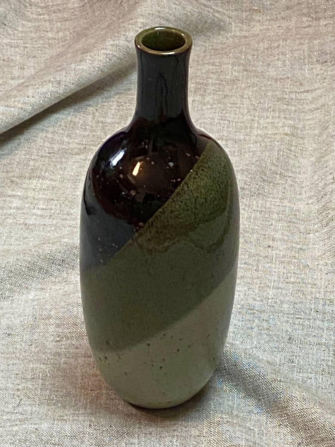 Glazed stoneware vase signed Charles Hair