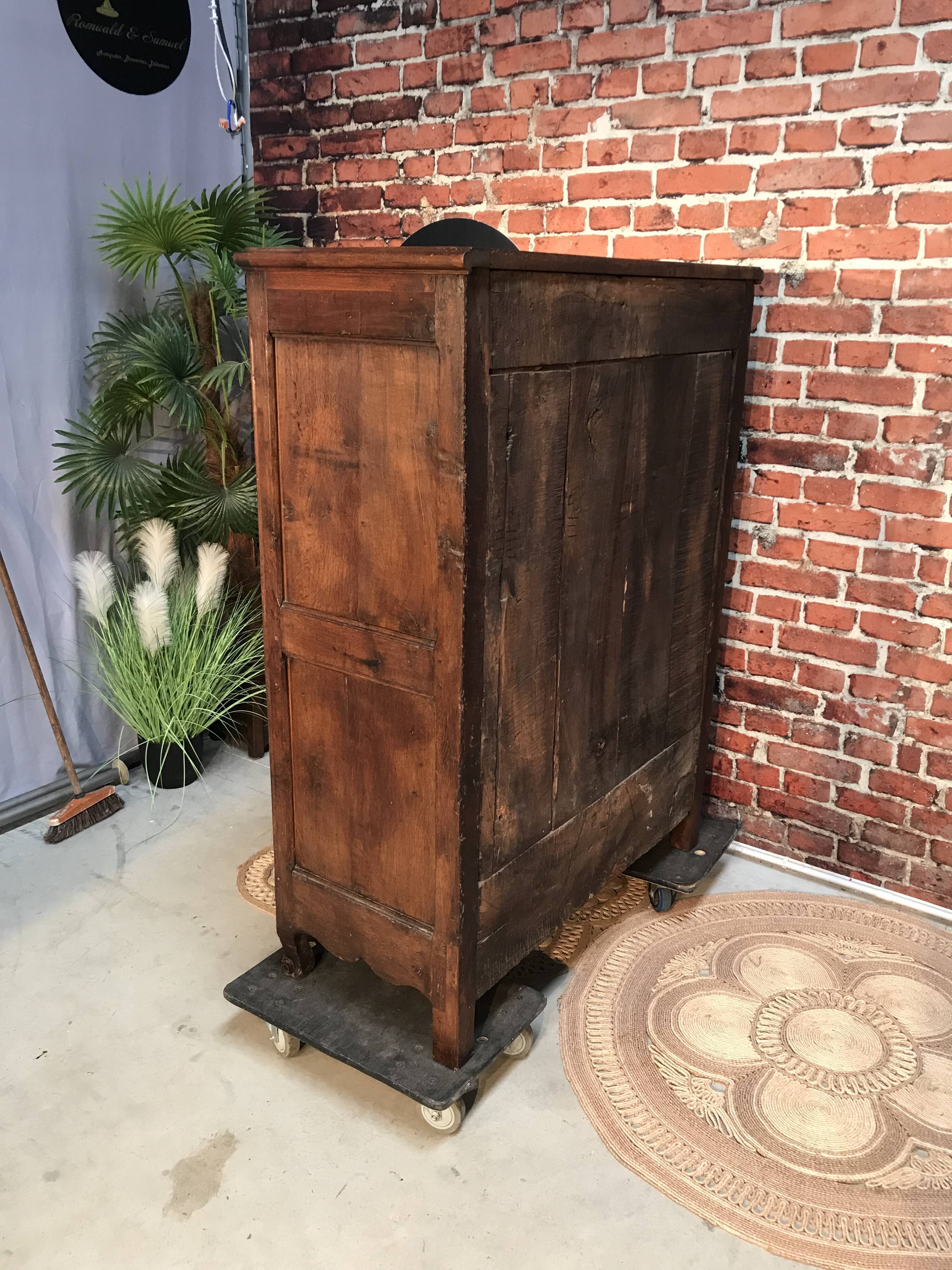 Antique solid wood wardrobe.
