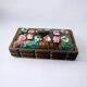Modernist wood and enamel vanity box by J. Capo Esmaltes, Spain, circa 1970