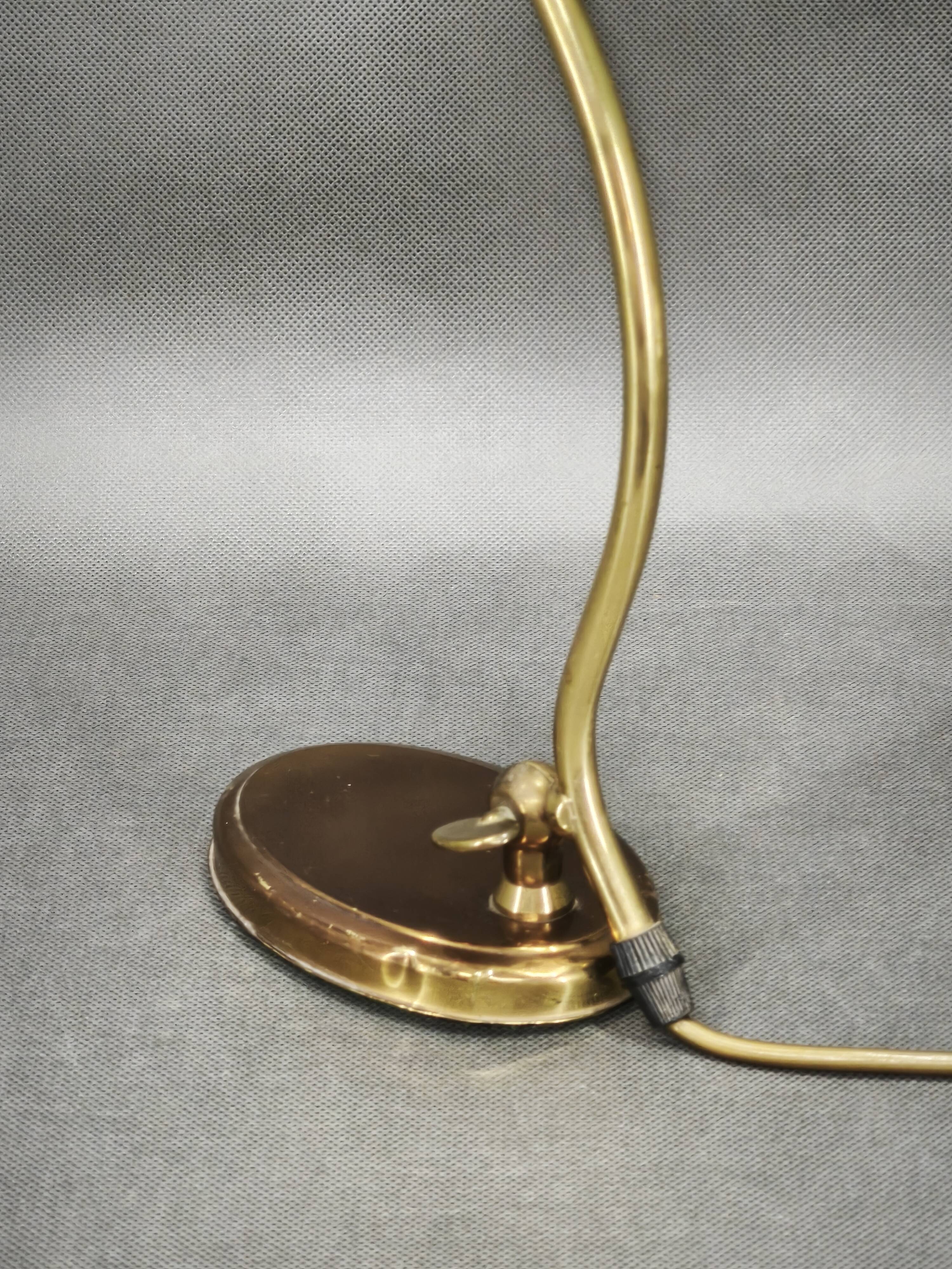 Lampe de bureau en laiton réglable, Allemagne, années 1960