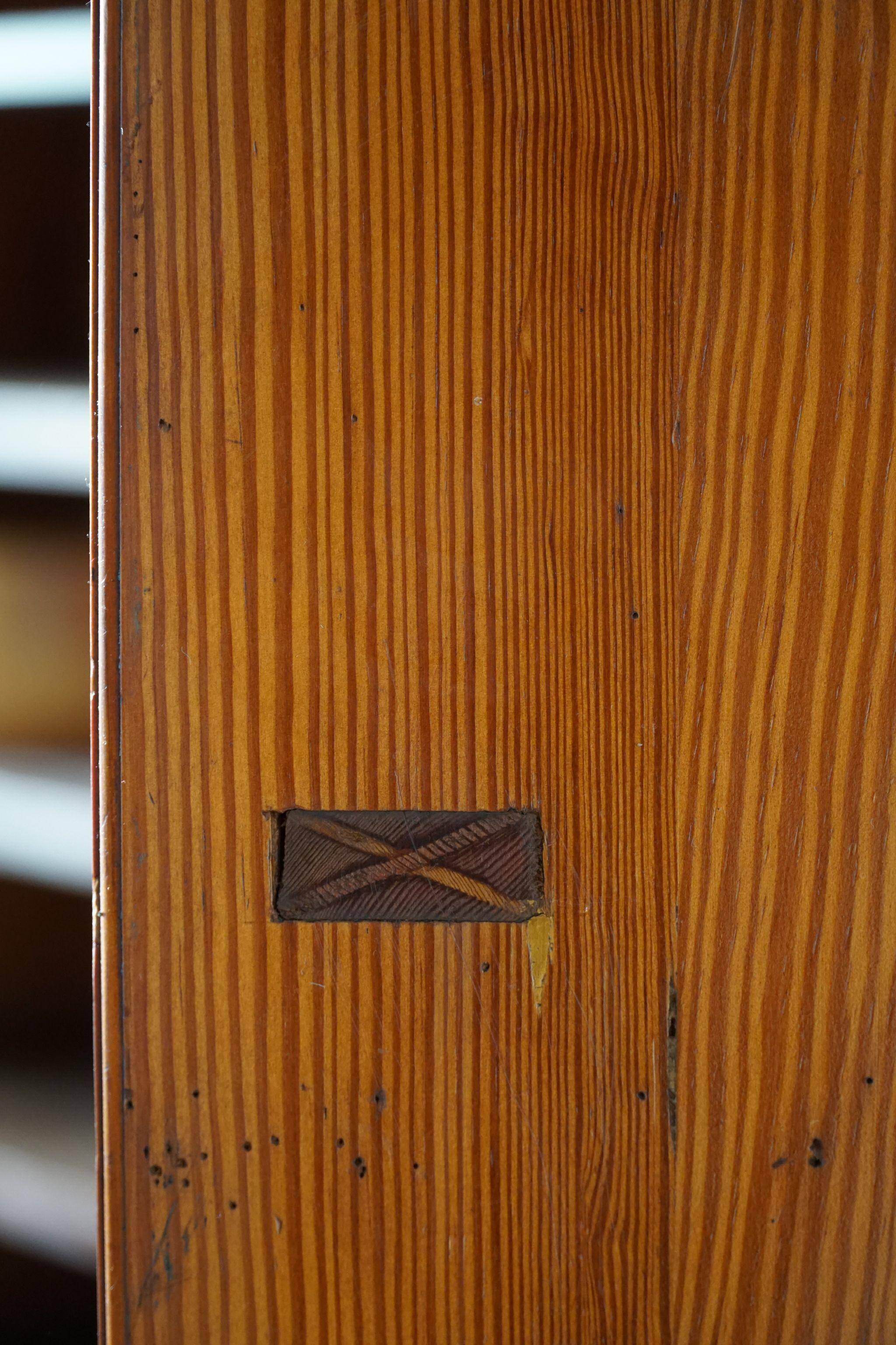 Martin Nyrop Library by Rud. Rasmussen in Oregon pine, Danish Modern, 1905