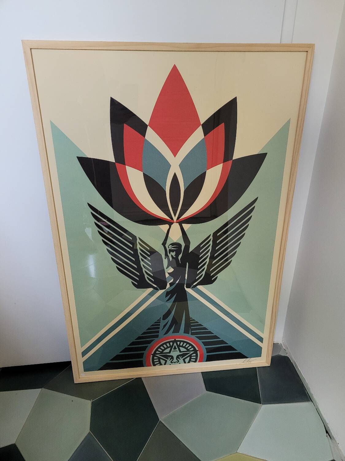 Obey "Lotus Angel" screen print