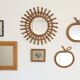 Pair of Apple-Shaped Mirrors in Bamboo and Rattan, France, 1960