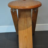 Folding pine stool in 70s