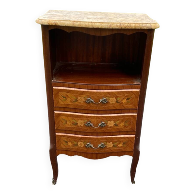 Chevet en bois de rose de style Louis XV