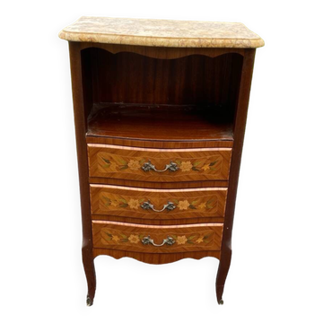 Chevet en bois de rose de style Louis XV