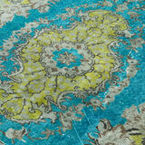 Handmade bohemian turkish 1970s 172 cm x 276 cm multicolor rug