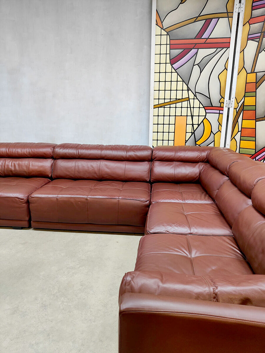 Vintage design modular leather sofa Cor