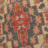 136x244 Vintage Geometric Pattern Designer Turkish Vintage Rug, 5x7