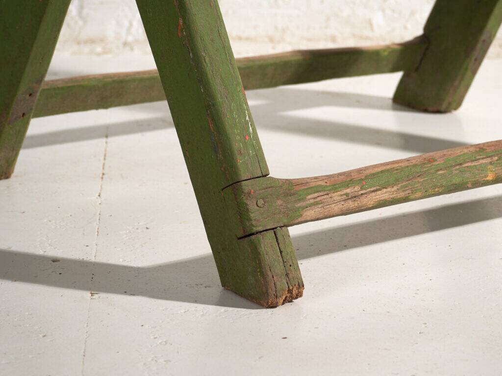 Antique trestle table made of pine wood – Central Europe, circa 1900