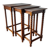 Antique wooden nesting table