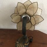 Lotus wall lamp in mother-of-pearl petals