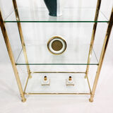 Kesterport Gold Polygonal Etagere Hollywood Regency Mid-century Display Unit 70s