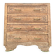 Vintage carved solid wood chest of drawers – 4 drawers