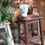 Workshop stool in old solid wood