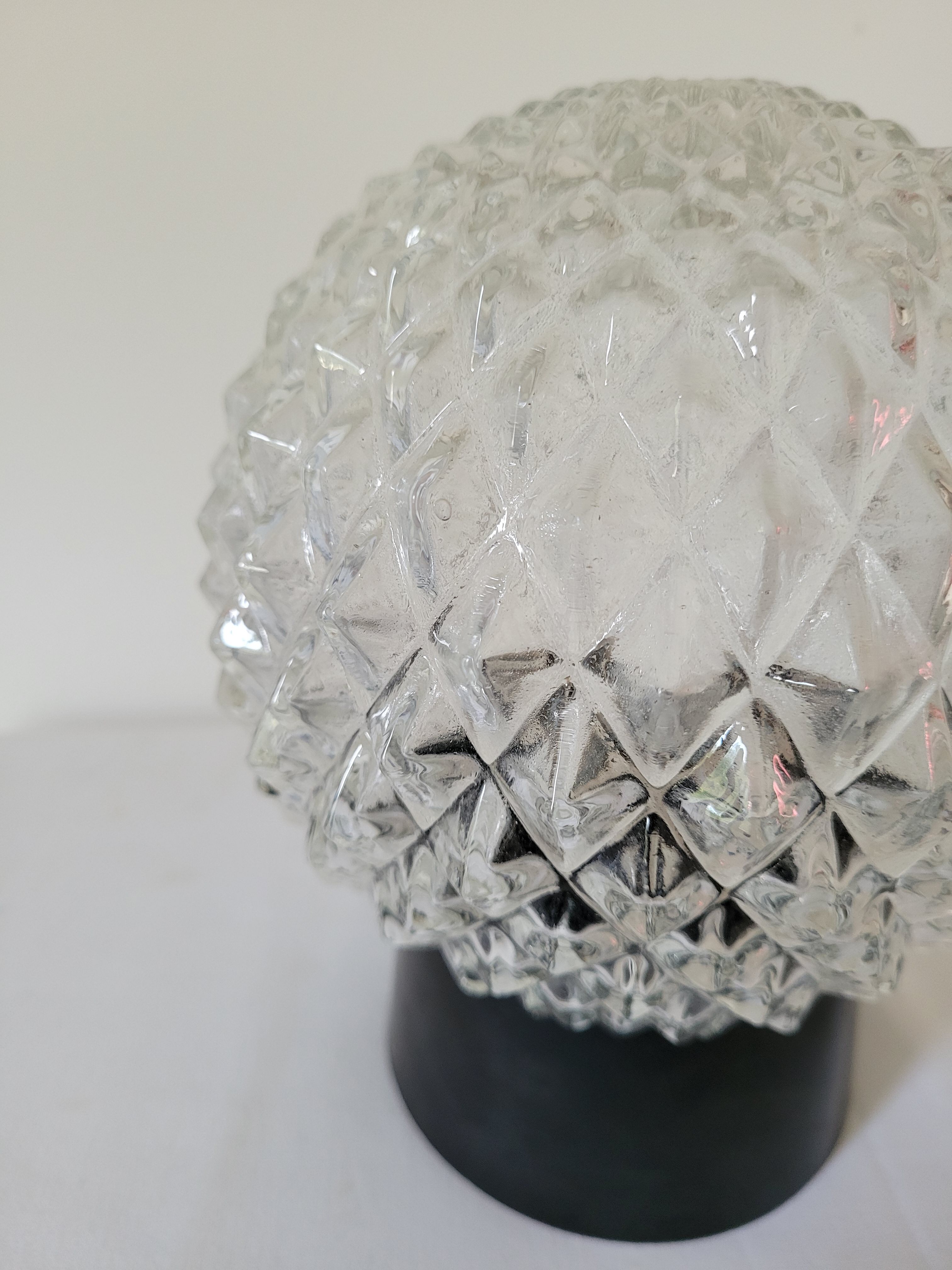 Glass ceiling lamp and bakelite RZB Leuchten