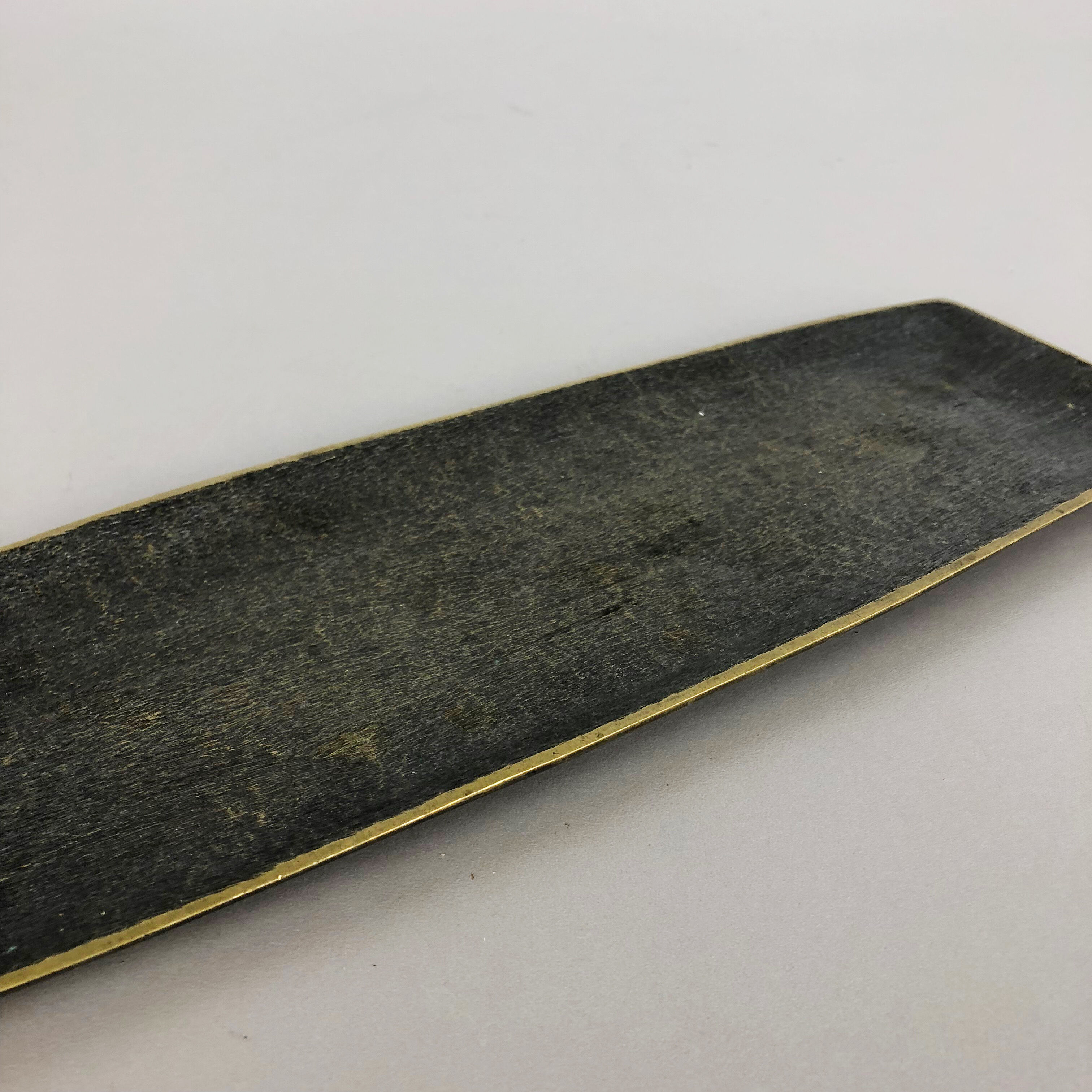 Heavy Large Brass Shell Plate Desk Element Hagenauer Era, Austria, 1950s