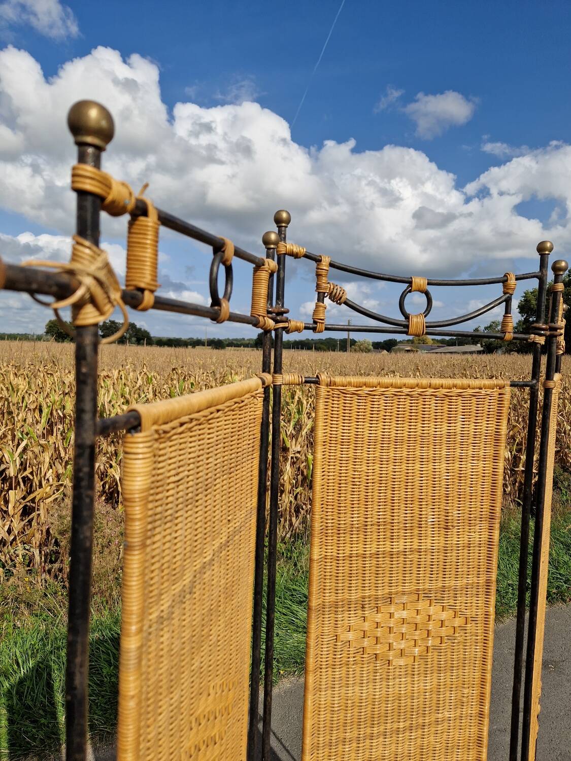 Vintage wrought iron screen