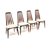 Set of 4 vintage Danish design dining room chairs 'Eva' by Niels Koefoed for Koefoeds Hornsle