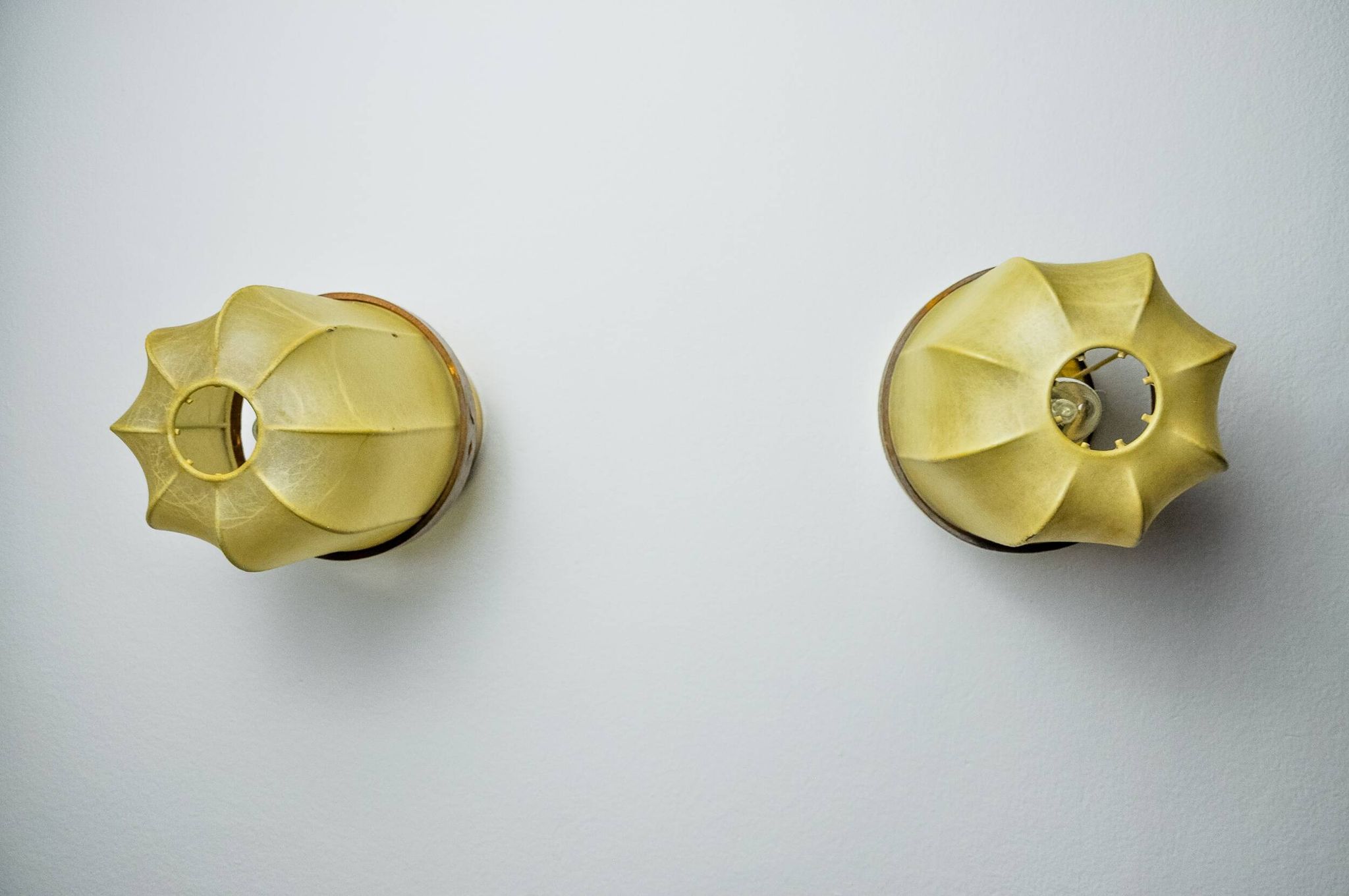 Pair of “cocoon” wall lights, Italy, 1970