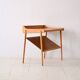 Vintage oak nightstand with magazine rack top