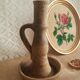 Candle holder terracotta cellar rat Orezza Campo Piano Corsica - Vintage