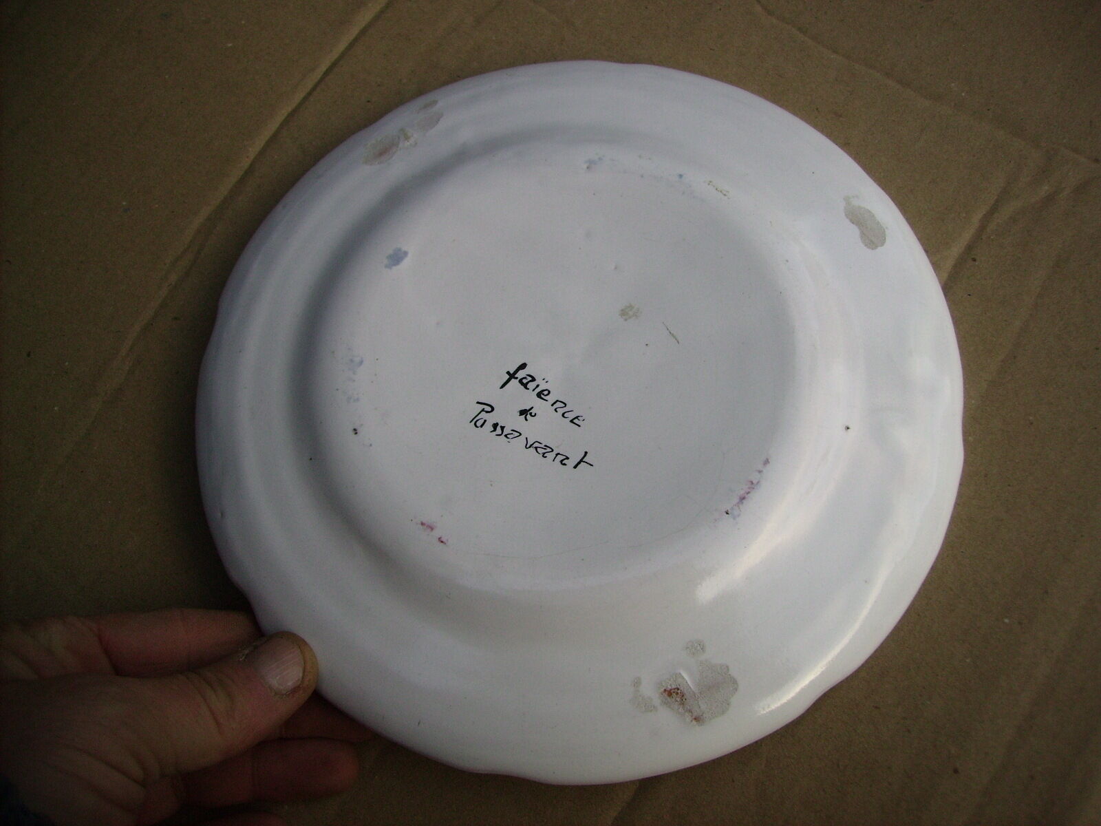 Passavant earthenware plate in Argonne tricolore motif revolution