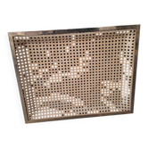 vintage cane and brass tray