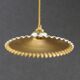 Pendant light in antique glass painted in white and gold - new socket and cable